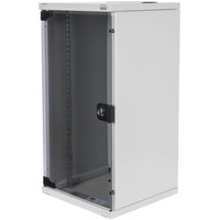 Digitus Boîtier mural de 254 mm (10 po) - 312 x 300 mm (lxp), Armoire informatique Gris clair, Rack monté sur le mur, 12U, 30 kg, Verrouillage des touches, Gris