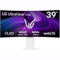 LG UltraGear 39GX90SA 39" Moniteur UltraWide gaming incurvé Blanc, 240Hz, HDMI, DisplayPort, LAN, USB-C, audio, AMD FreeSync