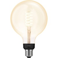 Philips Hue Filament blanc 1-pack G125 E27 Globe, Lampe à LED 2100K, Dimmable
