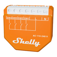 Shelly Wave i4 LR, Interrupteur Orange, Z-Wave, 4 entrées digitales