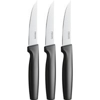 Fiskars Functional Form Set de couteaux à steak 110 mm dentelés 3 pièces Noir/en acier inoxydable