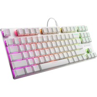 Sharkoon PureWriter TKL RGo, clavier gaming Blanc, Layout États-Unis, Kailh Choc Profil Bas Rouge, LED RGB, TKL