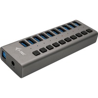 i-tec Concentrateur de charge USB 3.0 10 ports + adaptateur d'alimentation, Hub USB Noir