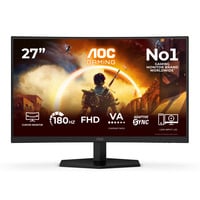 AOC C27G42FE 27" Moniteur gaming incurvé Noir/rouge, 1x DisplayPort, 1x HDMI, 180 Hz