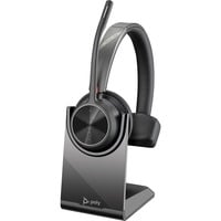 HP Micro-casque monaural Poly Voyager 4310 UC + adaptateur USB-A BT700 + base de chargement  on-ear Sans fil, 20 - 20000 Hz, Bureau/Centre d'appels, 122 g, Casque, Noir