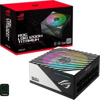 ASUS ROG Loki SFX-L alimentation modulaire 1200 watt Blanc, 1x 12V-2x6, 4x PCIe, 1200 W, 100 - 240 V, 1200 W, Actif, 110 W, 1200 W