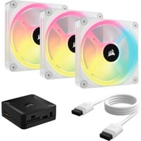 Corsair iCUE LINK QX120 RGB Starter kit ventilateurs de boîtier Blanc, 3 pièces, 120 x 120 x 25 mm, PWM