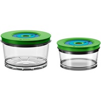 Bosch MMZV0SB2 boîte hermétique alimentaire Rond Vert, Transparent 2 pièce(s), Bac Transparent/Vert, Boîte, Rond, Vert, Transparent, Plastique, 1,01 kg, 155 mm
