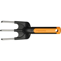 Fiskars Griffe de jardin tri-matière, Râteau Noir/Orange, 1000728