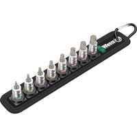 Wera Ceinture A 2 Jeu d'écrous hexagonaux Zyklop avec fonction porte-écrou, 1/4" drive, Clés mixtes à cliquet Noir/Argent