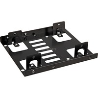 DeLOCK Cadre d'échange 3.5" > 2x 2.5", Cadre de montage Noir