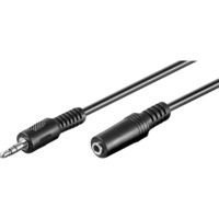 goobay 3.5 mm Jack, Câble d'extension Noir, 5 mètres