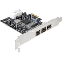 DeLOCK Carte PCIe FireWire, port 1xA+2xB, Contrôleur 89153, Vente au détail