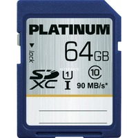 Platinum SDXC UHS-I 64 Go, Carte mémoire 177218, Class10