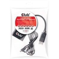 Club 3D SenseVision Multi Stream Transport Hub HDMI, Adaptateur Noir