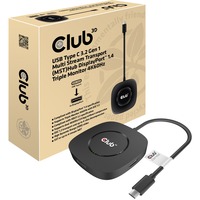 Club 3D USB-C 3.2 Gen 1 MST Hub DisplayPort 1.4 Triple Monitor Noir