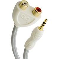 Audioquest FLX-Mini 3.5mm vers 2x RCA, Adaptateur Blanc