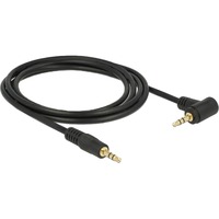 DeLOCK 3,5 mm droite > coudée, Câble Noir, 2 mètres