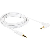 DeLOCK 3,5 mm mâle > 3,5 mm mâle, Câble Blanc, 2 mètres