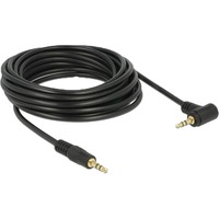 DeLOCK 3,5 mm mâle > 3,5 mm mâle, Câble Noir, 5 mètres