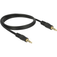 DeLOCK 3,5 mm mâle > 3,5 mm mâle, Câble Noir, 1 mètre