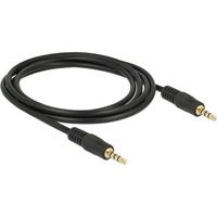 DeLOCK 3,5 mm mâle > 3,5 mm mâle, Câble Noir, 2 mètres