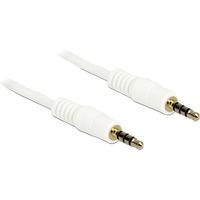 DeLOCK 3,5 mm mâle > 3,5 mm mâle, Câble Blanc, 0,5 mètre