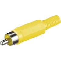 goobay RCA plug connecteur de fils Jaune, Prise de courant Jaune, RCA, Jaune, 1 pièce(s)