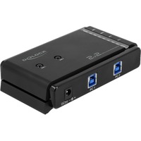 DeLOCK 87736 commutateur de matrice, Switch Noir, 5 Gbit/s, Métal, USB Type-A, USB Type-B, 100 - 240 V, 50 ~ 60 Hz, 0.5 A