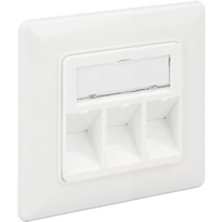 DeLOCK Keystone Wall Outlet 3 Port, Boîte Blanc