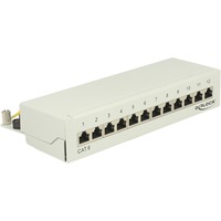 DeLOCK Panneau de brassage de bureau 12 ports Cat.6 Gris
