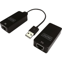 Digitus Prolongateur USB, Hub USB Noir, USB 2.0, jusqu'à 50 mètres