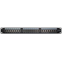 Inter-Tech Panneau de brassage CAT5e STP 19" 24 ports Noir