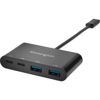 Kensington Concentrateur USB-C à 4 ports, Hub USB Noir, 2x USB 3.0 Typ-A | 2x USB 3.0 Typ-C