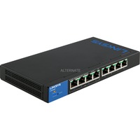 Linksys Commutateur Gigabit intelligent PoE+ à 8 ports (LGS308P), Switch Géré, Gigabit Ethernet (10/100/1000), Connexion Ethernet, supportant l'alimentation via ce port (PoE)