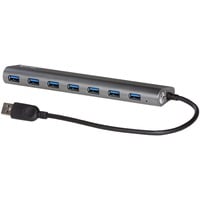 i-tec Chargeur métallique USB 3.0 à 7 ports, Hub USB USB 3.2 Gen 1 (3.1 Gen 1) Type-A, USB 3.2 Gen 1 (3.1 Gen 1) Type-A, 5000 Mbit/s, Argent, Métal, Secteur