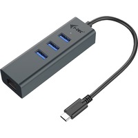 i-tec USB-C Metal HUB 3 Port Giga, Hub USB Anthracite