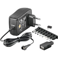 goobay Adaptateur électrique 1500 mA, Bloc d'alimentation Noir