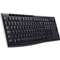 Logitech Wireless Keyboard K270 Clavier sans fil Unifying QWERTY Noir, Layout l’UE (QWERTY), Rubberdome, Vente au détail