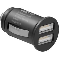 goobay Chargeur de voiture double USB Noir