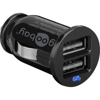 goobay KFZ DrawerAdapt USB Dual, Chargeur Noir, 2,1A