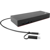 Lenovo Station d'accueil hybride 135 W Noir, Avec fil, 10,100,1000 Mbit/s, Noir, 4K Ultra HD, 3840 x 2160 pixels, Lenovo