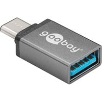 goobay USB-C > USB-A 3.0 SuperSpeed, Adaptateur Gris