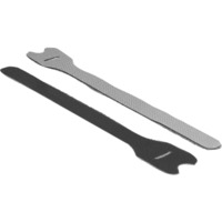DeLOCK Attaches auto-agrippantes, 10 pièces, Serre-câble Noir, L 240 mm x L 13 mm