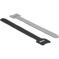 DeLOCK Attaches auto-agrippantes, 10 pièces, Serre-câble Noir, L 150 mm x L 12 mm