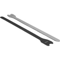 DeLOCK Attaches auto-agrippantes, 10 pièces, Serre-câble Noir, L 300 mm x L 12 mm