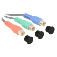 DeLOCK Capuchon de protection pour prise RCA, Capuchon protecteur Noir, 10 pièces