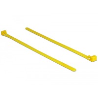 DeLOCK Colliers de serrage réutilisables résistants à la chaleur, Serre-câble Jaune, 200 x 7,5 mm, 100 pièces
