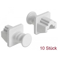 DeLOCK Couvercle anti-poussière pour le port RJ-45, Capuchon protecteur Blanc, 10 pièces