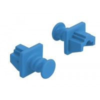 DeLOCK Couvercle anti-poussière pour le port RJ-45, Capuchon protecteur Bleu, 10 pièces